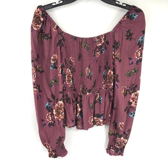 Deco Rose Square-Neck Smocked Top XS - Picture 5 of 8